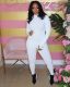 Plus Size Ribbed Embroidery Letter Jumpsuit LUO-3062-1