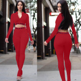 Sexy Letters Long Sleeve Two Piece Pants Set AL-209