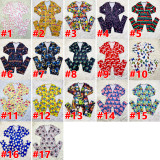 Casual Printed V Neck Long Sleeve Jumpsuits SHD-9431