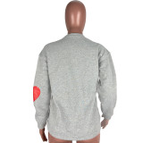 Fashion Casual Long Sleeve Pullover Print Sweatshirt LUO-3110