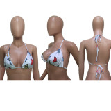 Butterfly Print Skinny Jumpsuit With Bra BGN-109