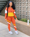 Casual Patchwork Tracksuit Two Piece Sets LM-8189
