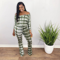 Casual Slash Neck Long Sleeve Jumpsuits WAF-7072