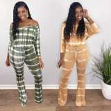 Casual Slash Neck Long Sleeve Jumpsuits WAF-7072