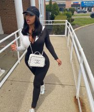 Color Spliced Long Sleeve Tight Jumpsuits CL-6077
