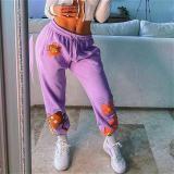 Casual Loose Printed Long Sweatpants SHD-9433