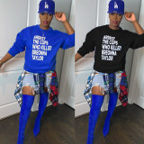 Fashion Casual Solid Color Letter Printed Sweatshirt BN-9255