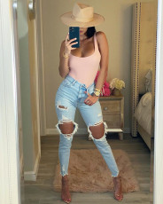 Casual Denim Ripped Hole Jeans Pants TR-1070