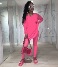 Solid Tanks+Long Sleeve Tops+Pants 3 Piece Sets JH-186