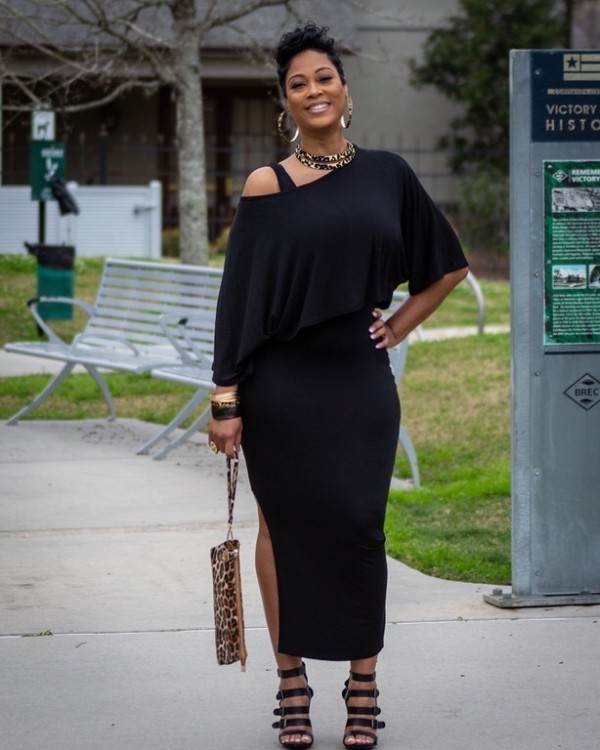 Solid Tops+Split Tank Dress Two Piece Sets BLX-7528