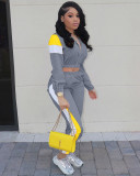 Tracksuit Patchwork Long Sleeve 2 Piece Sets LM-8194