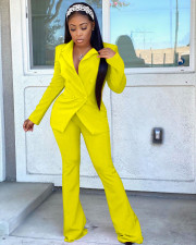 Solid Notched Neck Two Piece Blazer Suits OY-6221