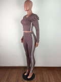 Fashion Ruffled Long Sleeve Two Piece Set LX-6876