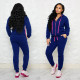 Casual Hooded Long Sleeve Plush Two Piece Suits NK-8563