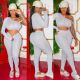Sexy One Shoulder Long Sleeve Crop Top And Pants Two Piece Set XYF-9039