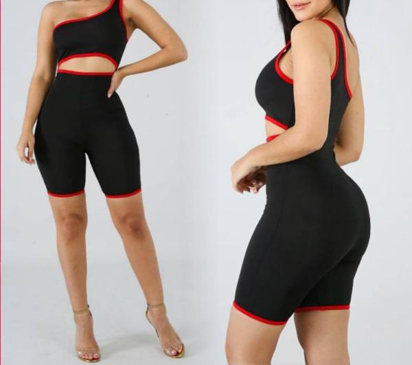 Sexy Single Strap Bodycon Playsuit XYF-9024