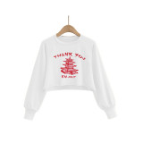 Casual Printed O Neck Long Sleeve Sweatshirt SHD-9439