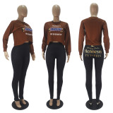 Casual Printed O Neck Long Sleeve Sweatshirt SHD-9439