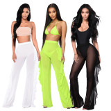Sexy Mesh See Through Ruffled Pants SMR-9763