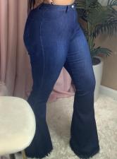 Denim Mid Waist Skinny Flared Jeans LSD-8790