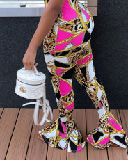 Casual Printed Skinny Flared Pants LSD-9015