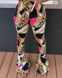 Casual Printed Skinny Flared Pants LSD-9015