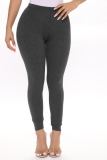 Solid Mid Waist Skinny Pencil Pants LSD-8789