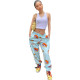 High Waist Cartoon Printed Casual Sports Pants SFY-172