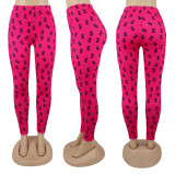 Sexy High Waist Dollar Print Skinny Pants SFY-170