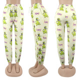 High Waist Cartoon Printed Casual Sports Pants SFY-172