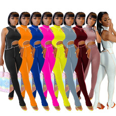 Sexy Sleeveless Two Piece Pants Set MAE-2067