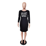 Fashion Casual Home Letter Print Dress BS-1231