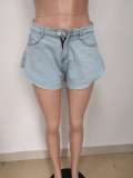 Summer Casual Beach Scalloped Hot Denim Shorts LSD-8734
