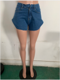 Summer Casual Beach Scalloped Hot Denim Shorts LSD-8734
