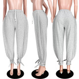 Solid Casual Loose Long Sweatpants ASL-6303
