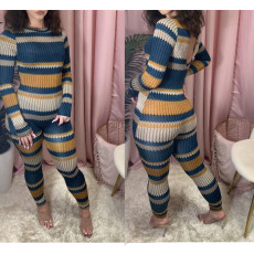 Casual Printed Long Sleeve Jumpsuit TR-1072