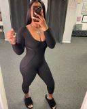 Sexy Ribbed Backless Skinny Jumpsuits BLX-7530