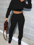 Casual Hoodies Lace Up Pants Two Piece Sets LSD-9031