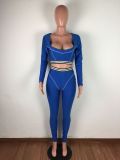 Casual Striped Fitness Two Piece Pants Set LA-3227