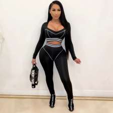 Casual Striped Fitness Two Piece Pants Set LA-3227