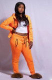 Casual Hooded Zipper Two Piece Pants Set SFY-177