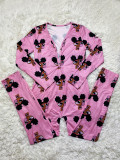 Casual Sports Pattern Print Long Sleeve Jumpsut SHD-9446