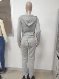 Casual Hoodies Lace Up Pants Two Piece Sets LSD-9031