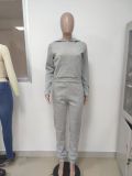 Casual Hoodies Lace Up Pants Two Piece Sets LSD-9031