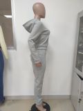 Casual Hoodies Lace Up Pants Two Piece Sets LSD-9031