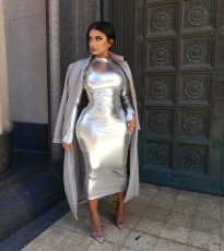 Sexy Long Sleeve Slim Midi Party Club Dress MK-3022