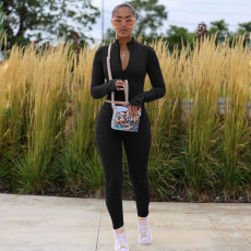 Casual Long Sleeve Tight Two Piece Pants Set MDF-5174