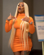 Plus Size Sexy Long Sleeve Bodycon Mini Dress CL-6083