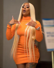 Plus Size Sexy Long Sleeve Bodycon Mini Dress CL-6083