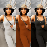 Solid Tank Top+Long Cloak+Pants 3 Piece Sets GLF-8050
